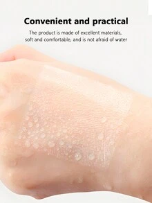 5 厘米透明绷带 + 10 件一次性无纺布乳房提升胶带，圆形，粘性提升下垂乳头盖 - 無色 - 查看 5