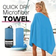 1pc Quick-Dry Camping Towel, Suitable For Outdoor Sports, Travel, Convenient For Camping, Hiking, Travel, Beach, Swimming Beach Essentials, Beach Towel