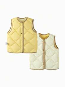 mini bala Reversible Three-Proof Light Down Jacket For Children New Winter Collection - Yellow - View 4