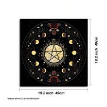 1pc Moon Phase Tarot Card Tablecloth Altar Cloth Playing Cards Mat Board Game Tablecloth For Pagan Pendulum Witchcraft Mat Witctar Decor - Multicolor - View 10