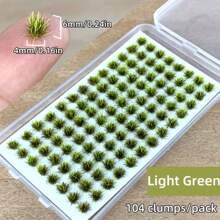 104pcs Miniature Artificial Grass Tuft Set - Static Model Landscape Kit For Train Scenery And Terrain,Countryside Style Artificial Shrubs And Bushes,Home Decor,Building Blocks For Adults,Architecture Kit,Model Trains - Multicolor - View 19