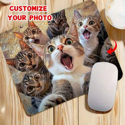 1/3/5 unidades Alfombrillas de ratón personalizadas con fotos, alfombrillas de ratón personalizadas - Agrega fotos, texto, logotipos o diseños artísticos, suministros de oficina y accesorios de computadora para juegos, alfombrilla de ratón para juegos, decoración de escritorio, base de goma antideslizante, múltiples tamaños a elegir, fácil de limpiar, regalos de Navidad, regalos del Día de San Valentín