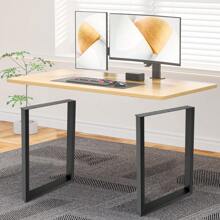 28in Metal Table Leg Stand Bar High Table Leg, Iron Dining Table Table Leg, Simple Computer Book Long Table Leg Stand - 黑色 - 查看 9