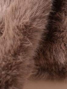 1pc New Fashionable Long Fleece Solid Color Cape, Versatile Poncho For Women, Elegant Daily Outerwear For Winter - View 11