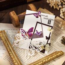 15 件 Feilin Park 镂空蝴蝶装饰贴纸，适用于剪贴簿 - 彩色 - 查看 6