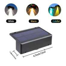 1 pieza Luz solar para valla, Luz solar impermeable para exterior adecuada para patio trasero, valla, pared, jardín, piscina, ideal para decoración de Halloween, Acción de Gracias, Navidad, Año Nuevo