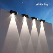 1 pieza Luz solar para valla, Luz solar impermeable para exterior adecuada para patio trasero, valla, pared, jardín, piscina, ideal para decoración de Halloween, Acción de Gracias, Navidad, Año Nuevo