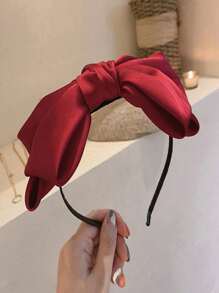 Bow Decor Headband Cute,Hairband,Hair Hoop Headbands Hair Accessories Head Accessories - Burgundy - View 17