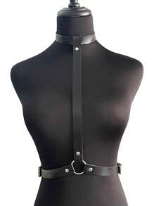 1条PU皮革胸带，时尚吊带，适合日常派对装扮