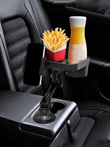 1pc Car Meal Tray Holder Drink Cup Stand Organizer - Black - View 4