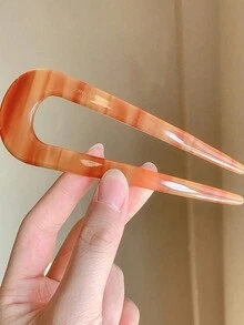 1 件优雅的 U 型发夹，适合优雅的女士日常休闲穿着和服装搭配 - 彩色 - 查看 8