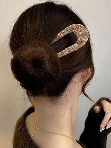 1 件优雅的 U 型发夹，适合优雅的女士日常休闲穿着和服装搭配 - 彩色 - 查看 3