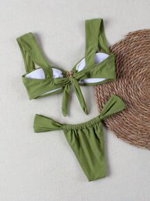 Conjunto de bikini sin tirantes para mujer, bikini sexy de playa para el verano