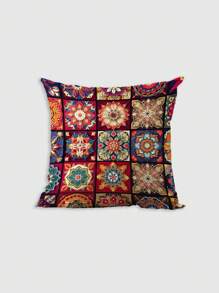 4件/1件 波西米亚风彩色印花超柔软毛绒枕套，适用于客厅、卧室、沙发、家居装饰、房间装饰，不含枕芯 - 彩色 - 查看 10