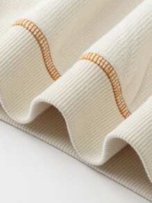 mini bala Boys' And Girls' Versatile Long-Sleeve Hooded Sweater 2024 Winter New Collection - Khaki - View 8