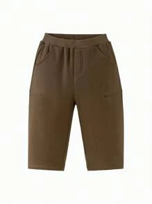 mini bala 男婴宽松保暖内衬胡萝卜裤 2024 秋冬系列 - 咖啡棕 - 查看 4