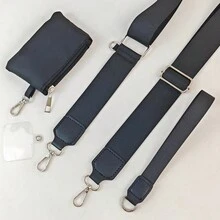 4 件装肩带零钱包带手机卡包配件带带手机吊坠手机带带拉链袋，手机夹和便携带，斜挎手机绳带拉链钱包袋，手机带斜挎包，户外完美伴侣，男女皆宜（1 为不可拆卸款，金属部件颜色随机） - 黑色 - 查看 8