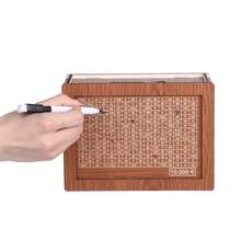 1 个木制硬币存钱罐，可重复使用的储蓄盒，带数字规划，家居装饰，创意展示，儿童生日礼物 - 多色 - 查看 7