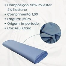 1 Meter Crepe Tailoring Fabric With Elastane 1.00x1.50m - 淺藍色 - 查看 3