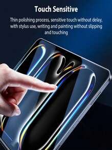 2 piezas de Protector de pantalla de vidrio templado compatible con iPad, de alta definición, alta transparencia, antirayado, resistente a golpes, cobertura de pantalla completa, resistente a huellas dactilares y sensible al tacto - transparente - Ver 11