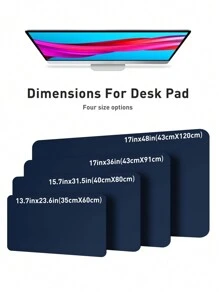 1Pc Geavanceerde Napa Textuur Kunstleren Lichte Bureau Onderlegger, Dubbelzijdig Gebruik, Kantoor Bureau Onderlegger, Grote Muismat, Antislip Kunstleren Bureau Onderlegger, Laptop Bureau Onderlegger, Waterdicht Bureau Schrijfblok Voor Kantoor En Thuis (Paars, Roze)