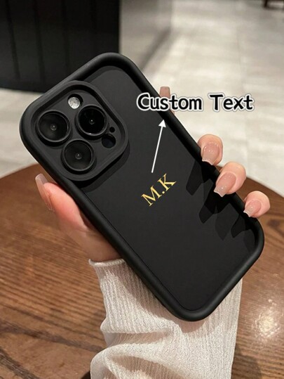 1 capa de celular personalizada fosca com cobertura total, nome personalizado com letras, capa de celular retrô de cor sólida para casal, capas de celular personalizadas, outono chique, acessórios de Halloween de 2025