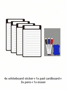 1Set Magnetic Dry Erase Board Set For Fridge - Includes Fine Markers & Eraser, Perfect For Shopping Lists, Menus, To-Do's, Chore Chart & Daily Planner Best - Multicolor - View 13