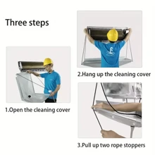 SOKANY Portable Aluminum Air Conditioner Cleaning Cover - Foldable, Wall-Mounted & Sink Compatible With PVC Material