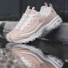 Skechers Giày thể thao đế dày D'LITES cổ điển, chống sốc, thường ngày - Hồng - Xem 2