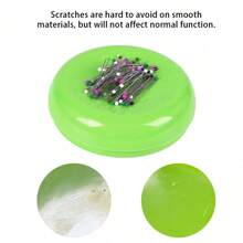 1 buc pernă magnetică pentru ace, pernă rotundă de cusut magnetică din plastic, suport magnetic pentru ace pentru cusut ace de matlasare Ace de împingere ace de păr