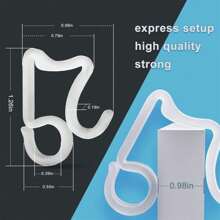 Holiday Light Clips Christmas Light Clips Outdoor Hang Gutter Hooks For Christmas Decoration String Lights Weatherproof Outdoor Lights Clips For Halloween Xmas - White - View 3