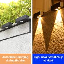 1 pieza Luz solar para valla, Luz solar impermeable para exterior adecuada para patio trasero, valla, pared, jardín, piscina, ideal para decoración de Halloween, Acción de Gracias, Navidad, Año Nuevo