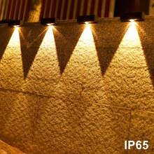 1 pieza Luz solar para valla, Luz solar impermeable para exterior adecuada para patio trasero, valla, pared, jardín, piscina, ideal para decoración de Halloween, Acción de Gracias, Navidad, Año Nuevo