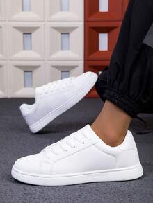 男女款休闲运动鞋，学生运动鞋，小白鞋，春夏新品 - 白色 - 查看 2