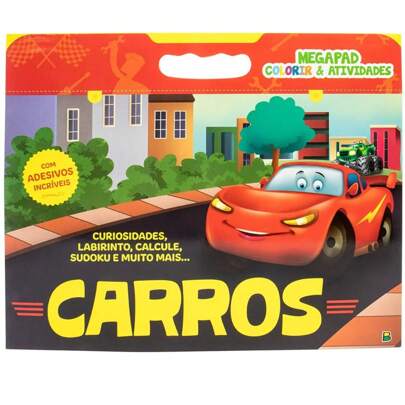Livro Gigante de Colorir e Atividades: Carros