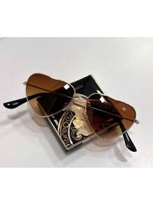 Heart Shaped Sunglasses, Girl And Child Small Sunglasses - màu nâu - Xem 1