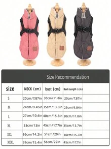 1pc Pet Vest Harness, Reflective Two-Leg Outfit For Autumn & Winter - Khaki - View 6