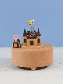 1pc Panda Themed Creative Colorful Rotating Sushi Music Box, Needs Switch Press And Bottom Winding, Sweet Newlyweds Gift - Multicolor - View 10