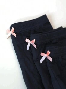 3 Stück Kinder Basic Spitzen Trim Schleife Weiße Dünne Shorts, Sicherer Stil