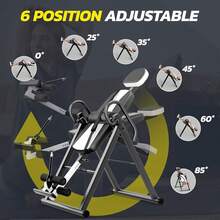 Foldable Gravity Inversion Table Home Fitness Indoor Back Spine Exercise Relief - Blue - View 3