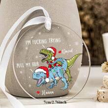 Adorno personalizado: Colgante de gato de acrílico, colgante de gatito, regalos de Navidad para mujeres, adecuado para coches y bolsos, adornos navideños personalizados con foto, regalos divertidos de amigo invisible, acrílico para regalo de mujer para Halloween y Navidad, Día de la Madre, Cumpleaños - 1 pieza