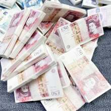 50PCS POUND BANKNOTES, REALISTIC 50 POUND BANKNOTES REPLICA CURRENCY PROPS, BANKNOTE PARTY GAME PROPS CAN BE USED AS MOVIE PROPS, PARTY - Multicolor - View 7