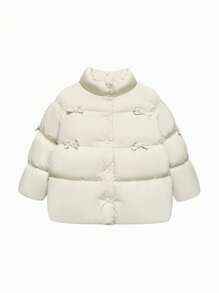mini bala Girls' Sweet Puff Down Jacket Lightweight Warm Winter New Collection