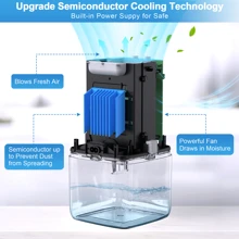 BALASHOV Home Dehumidifier, Small Bedroom Dehumidifier, Water Full Auto Shutoff Function, 7 Color Led Light, Portable Home Dehumidifier, Suitable For Small Places Basement, Bathroom, Closet, Rv, Etc., Great Holiday Gift