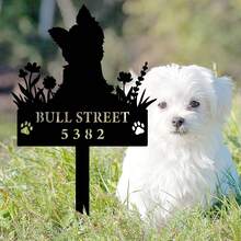 1 Pc Customizable Dog Memorial Stake, Personalized Pet Grave Marker, Metal Engraving Tribute Plaque For Dogs, Garden And Outdoor Lawn Sympathy Gift For Pet Lovers, Durable Metal Art Pet Headstone