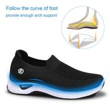Women Comfortable Casual Working Nurse Shoes Non-Slip Breathable Walking Buffer Fitness Orthotic  Nursing Lightweight Shoes - Black - View 4