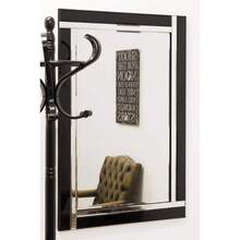 Chic Concept Large Modern Art Deco Rectangular Bevelled Glass Wall Mirrors - Black, 120 X 80 Cm - 120 X 80 cm - View 8