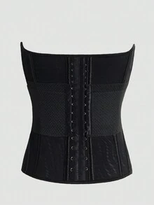 腰部训练器修身腰带、腹部控制压缩束腹带、女士内衣和塑身衣 - 黑色 - 查看 2