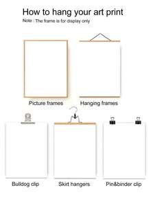 1 件无框红色艺术印刷品 - 装饰艺术复古波西米亚风格厨房墙壁艺术海报，纯色图案，秋春主题，肖像方向，画布上的油画介质，适合多个房间 - 彩色 - 查看 4