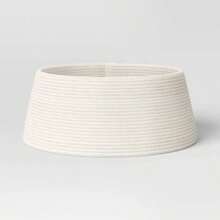 26" Roll-Up Rope Christmas Tree Collar Ivory - 1 - View 1